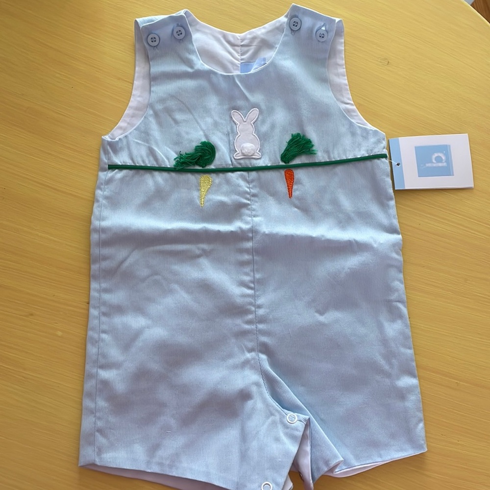 Bella Bliss Bunny Patch John John Blue Pique 24 month